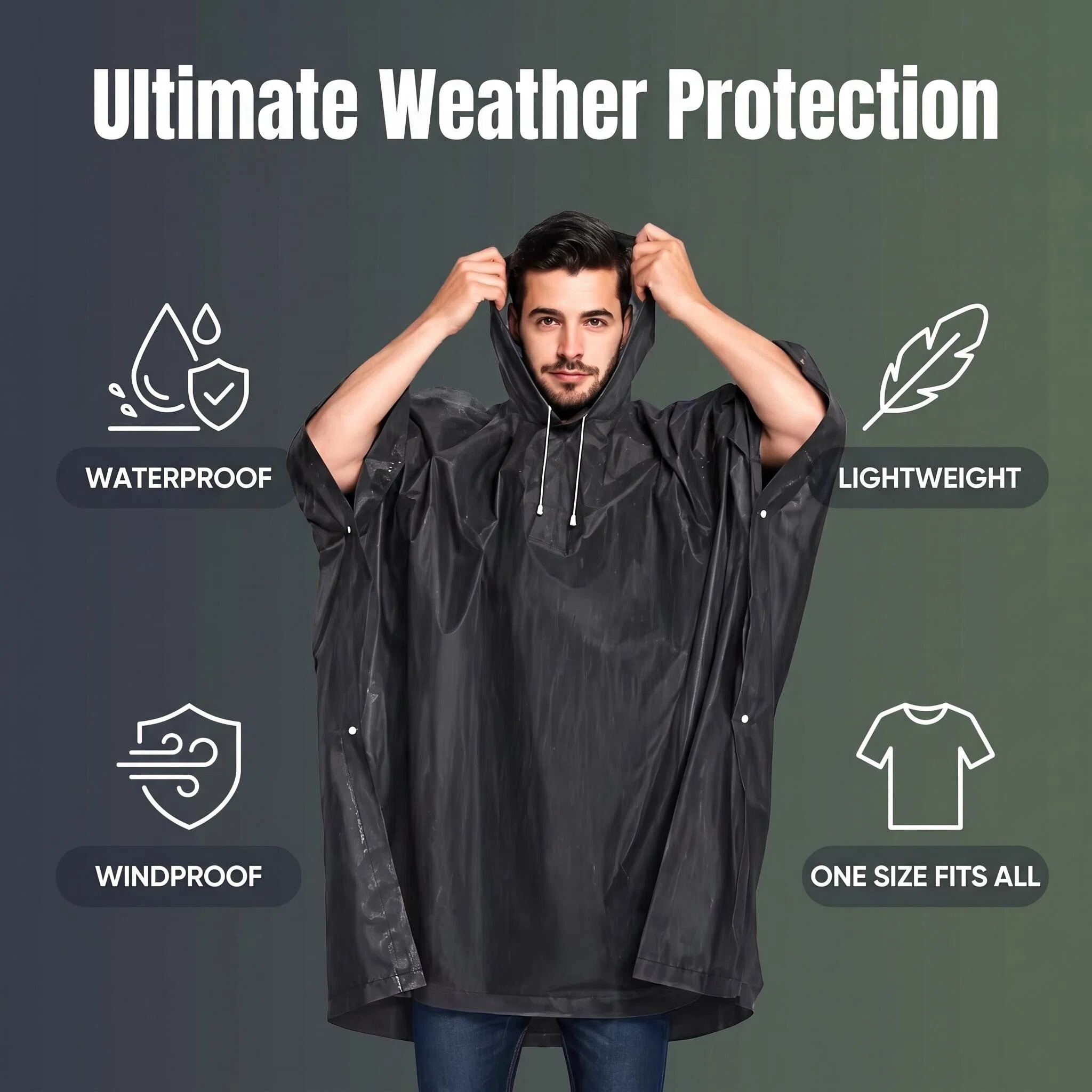 Outdoor 3 in 1 Tactical Rain P - Emergency Poncho Rain review and price
